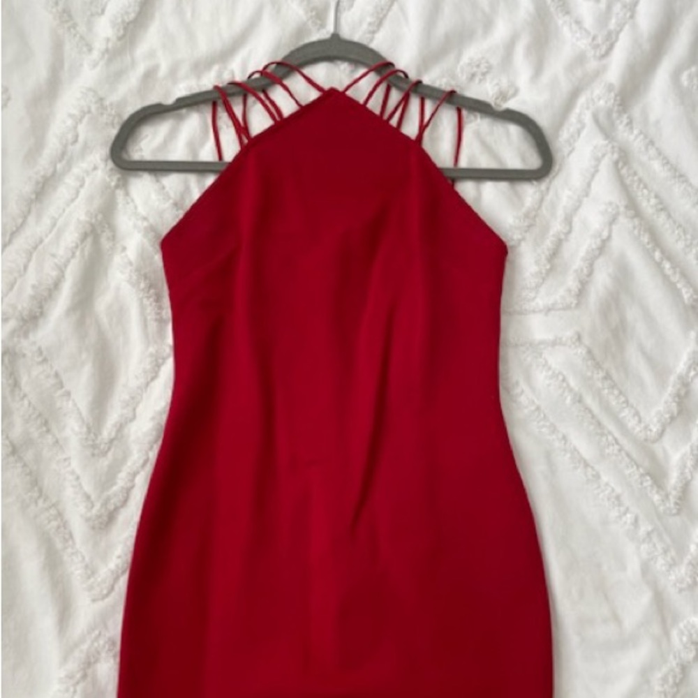 Red Strappy TOBI dress